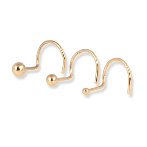 18ct Yellow Gold Wire Back Nose Stud With Plain Gold Ball. 18 18ct Yellow Gold Wire Back Nose Stud With Plain Gold Ball. -Shiny Jewelry Hub 18ct yellow gold wire back nose stud with plain gold ball ns 7562 3 scaled