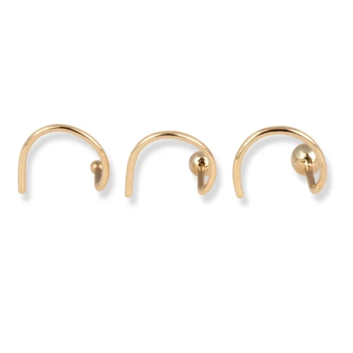 18ct Yellow Gold Wire Back Nose Stud With Plain Gold Ball. 19 18ct Yellow Gold Wire Back Nose Stud With Plain Gold Ball. -Shiny Jewelry Hub 18ct yellow gold wire back nose stud with plain gold ball ns 7562 4 scaled