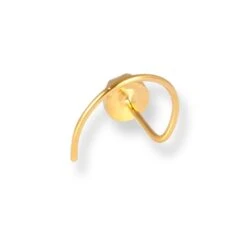 18ct Yellow Gold Wire Coil Back Nose Stud With Diamond Cut Design (2.75mm - 4.25mm). -Shiny Jewelry Hub 18ct yellow gold wire coil back nose stud with diamond cut design 3.25mm 3