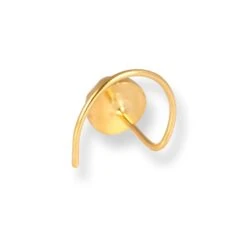 18ct Yellow Gold Wire Coil Back Nose Stud With Diamond Cut Design (2.75mm - 4.25mm). -Shiny Jewelry Hub 18ct yellow gold wire coil back nose stud with diamond cut design 4.25mm 3