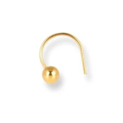 18ct Yellow Gold Wire Coil Back Nose Stud With Plain Gold Ball. -Shiny Jewelry Hub 18ct yellow gold wire coil back nose stud with plain gold ball 2.85mm