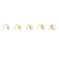 18ct Yellow Gold Wire Coil Back Nose Stud With Plain Gold Ball. -Shiny Jewelry Hub 18ct yellow gold wire coil back nose stud with plain gold ball 2.85mm 4.5mm 3