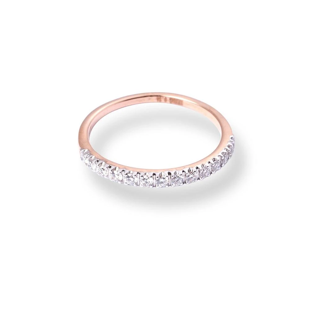 18ct Rose Gold Wedding Band With Diamond - MCS5510 2 18ct Rose Gold Wedding Band With Diamond - MCS5510 - Image 2
