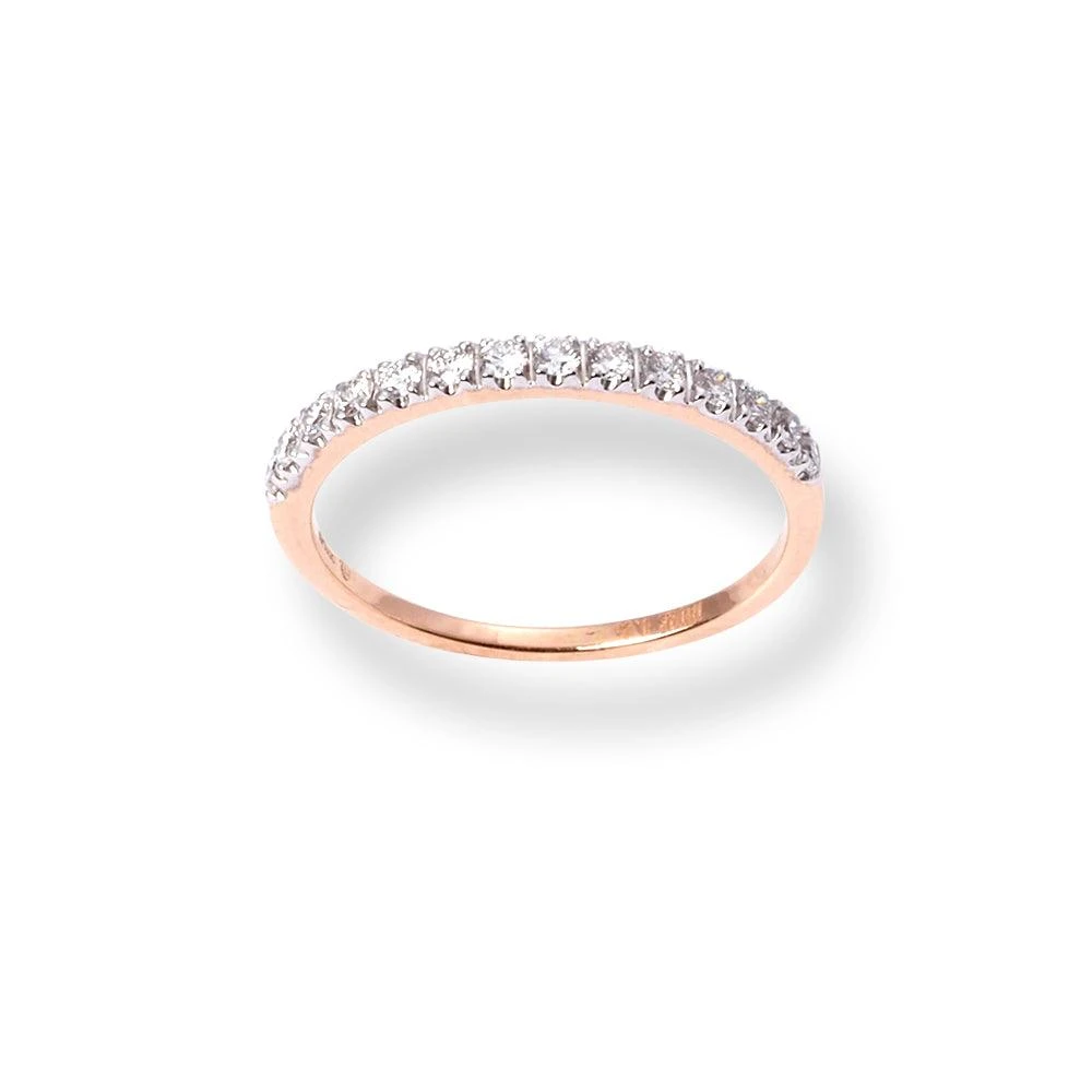 18ct Rose Gold Wedding Band With Diamond - MCS5510 3 18ct Rose Gold Wedding Band With Diamond - MCS5510 - Image 3