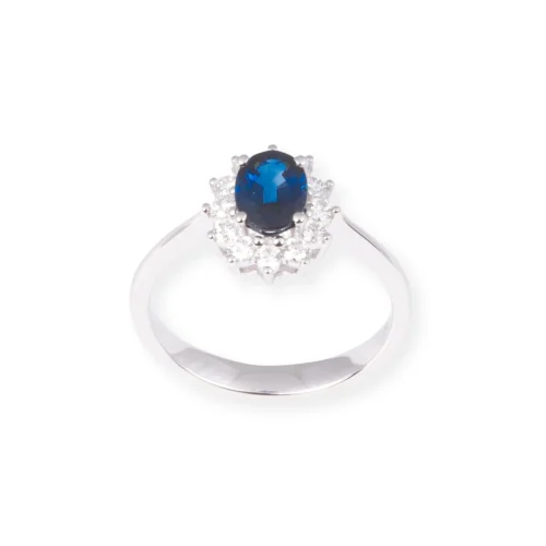 18ct White Gold And Blue Sapphire Dress Ring LR-7046 -Shiny Jewelry Hub 18ctWhiteGoldAndBlueSapphireDressRingLR 7046 2 scaled