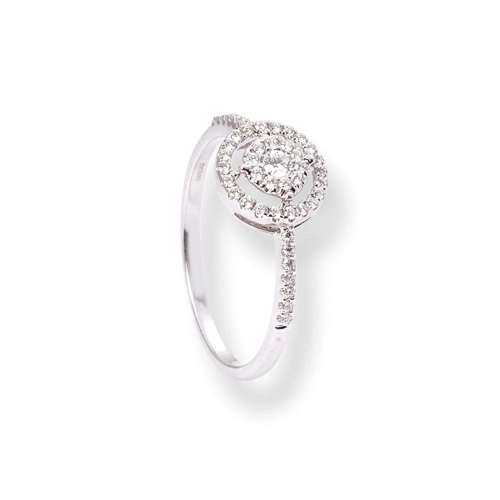 18ct White Gold Cluster Halo Diamond Ring MCS2825 4 18ct White Gold Cluster Halo Diamond Ring MCS2825 - Image 4