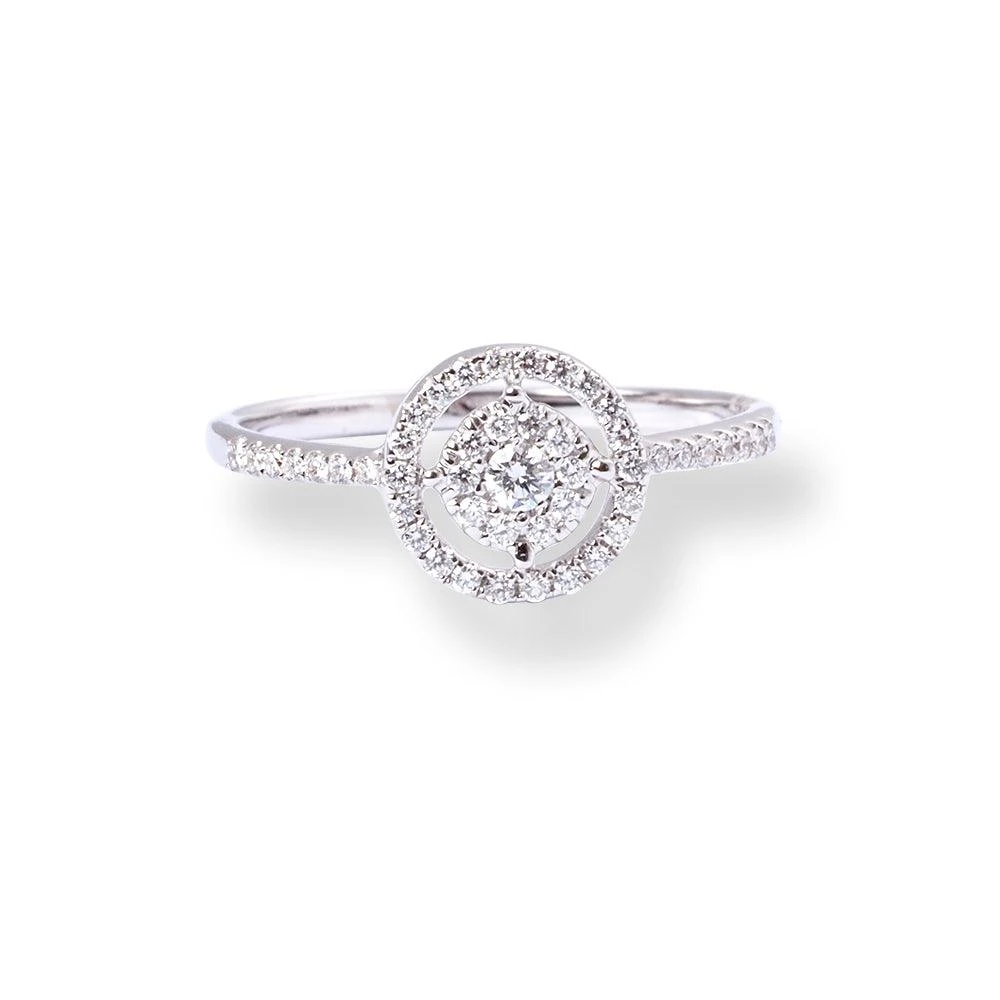 18ct White Gold Cluster Halo Diamond Ring MCS2825 1 18ct White Gold Cluster Halo Diamond Ring MCS2825