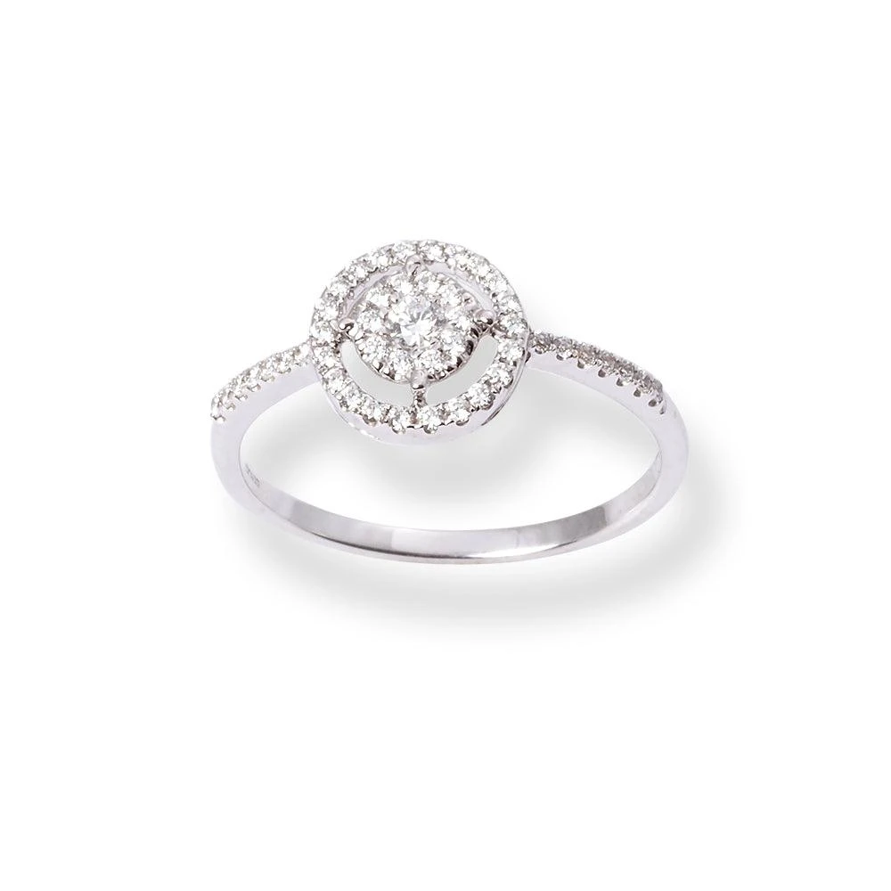 18ct White Gold Cluster Halo Diamond Ring MCS2825 2 18ct White Gold Cluster Halo Diamond Ring MCS2825 - Image 2