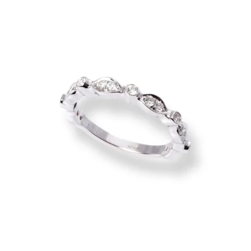 18ct White Gold Diamond Rub-over Set Eternity Ring - MCS3109 -Shiny Jewelry Hub 18ctWhiteGoldDiamondEternityRing MCS3109 2