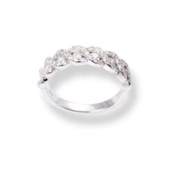 18ct White Gold Diamond Half-Eternity Band LR-6709 -Shiny Jewelry Hub 18ctWhiteGoldDiamondHalf EternityBandLR 6709 2