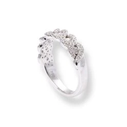 18ct White Gold Diamond Half-Eternity Band LR-6709 -Shiny Jewelry Hub 18ctWhiteGoldDiamondHalf EternityBandLR 6709 3