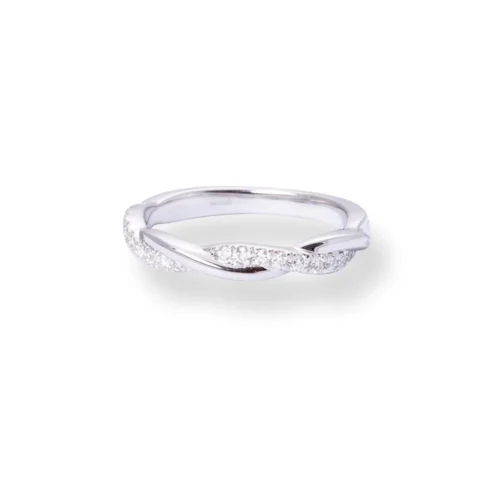 18ct White Gold Diamond Half-Eternity Band LR-6710