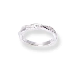 18ct White Gold Diamond Half-Eternity Band LR-6710 -Shiny Jewelry Hub 18ctWhiteGoldDiamondHalf EternityBandLR 6710 2