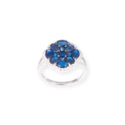 18ct White Gold Diamond & Blue Sapphire Dress Ring LR-7043 6 18ct White Gold Diamond & Blue Sapphire Dress Ring LR-7043 -Shiny Jewelry Hub 18ctWhiteGoldDiamond BlueSapphireDressRingLR 7043 3