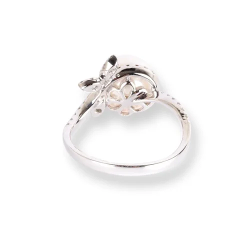 18ct White Gold Diamond & Cultured Pearl Ring LR-6653 -Shiny Jewelry Hub 18ctWhiteGoldDiamond CulturedPearlRingLR 6653 5