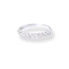 18ct White Gold Round Brilliant Cut Rub-over Set Half-Eternity Diamond Band LR-6714