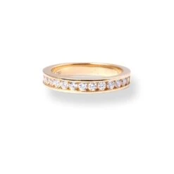 18ct Yellow Gold Channel Set Diamond Half-Eternity Band LR-6712