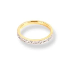 18ct Yellow Gold Diamond Half-Eternity Band LR-6673 -Shiny Jewelry Hub 18ctYellowGoldDiamondHalf EternityBandLR 6673 1