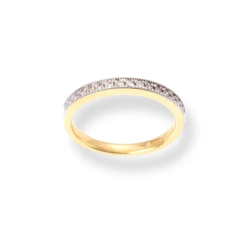 18ct Yellow Gold Diamond Half-Eternity Band LR-6693 -Shiny Jewelry Hub 18ctYellowGoldDiamondHalf EternityBandLR 6693 2