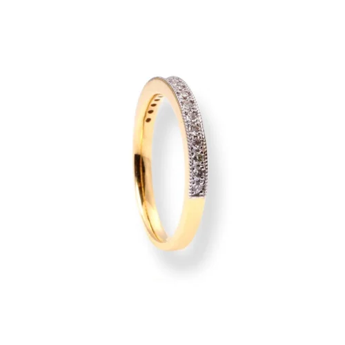18ct Yellow Gold Diamond Half-Eternity Band LR-6693 -Shiny Jewelry Hub 18ctYellowGoldDiamondHalf EternityBandLR 6693 3