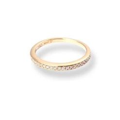 18ct Yellow Gold Diamond Half-Eternity Band LR-6715 -Shiny Jewelry Hub 18ctYellowGoldDiamondHalf EternityBandLR 6715 1