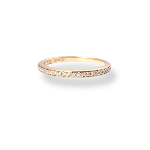 18ct Yellow Gold Diamond Half-Eternity Band LR-6715
