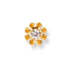 18ct Yellow Gold Flower Design Screw Back Nose Stud With Cubic Zirconia Stone. 19 18ct Yellow Gold Flower Design Screw Back Nose Stud With Cubic Zirconia Stone. -Shiny Jewelry Hub 18ctYellowGoldFlowerDesignScrewBackNoseStudwithCubicZirconiaStoneNIP 4 440d 1