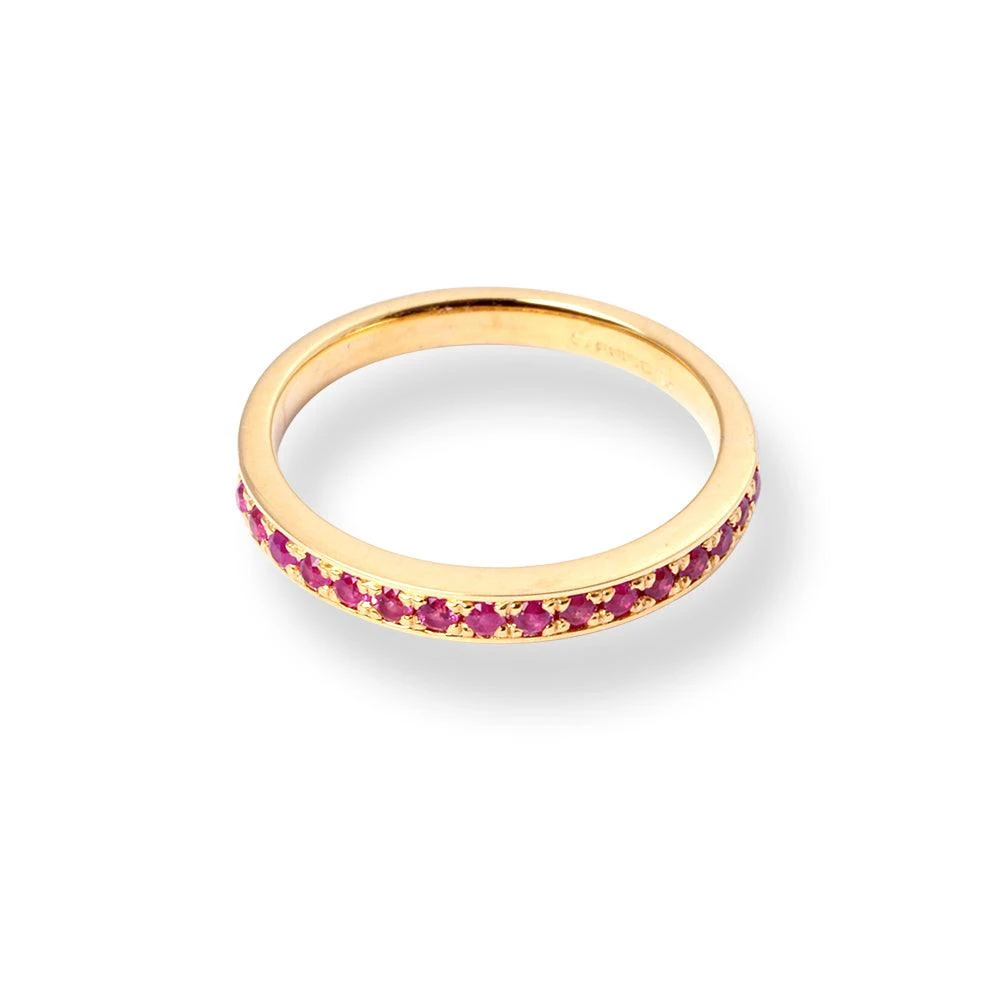 18ct Yellow Gold Ruby Half-Eternity Band LR-6694 2 18ct Yellow Gold Ruby Half-Eternity Band LR-6694 - Image 2