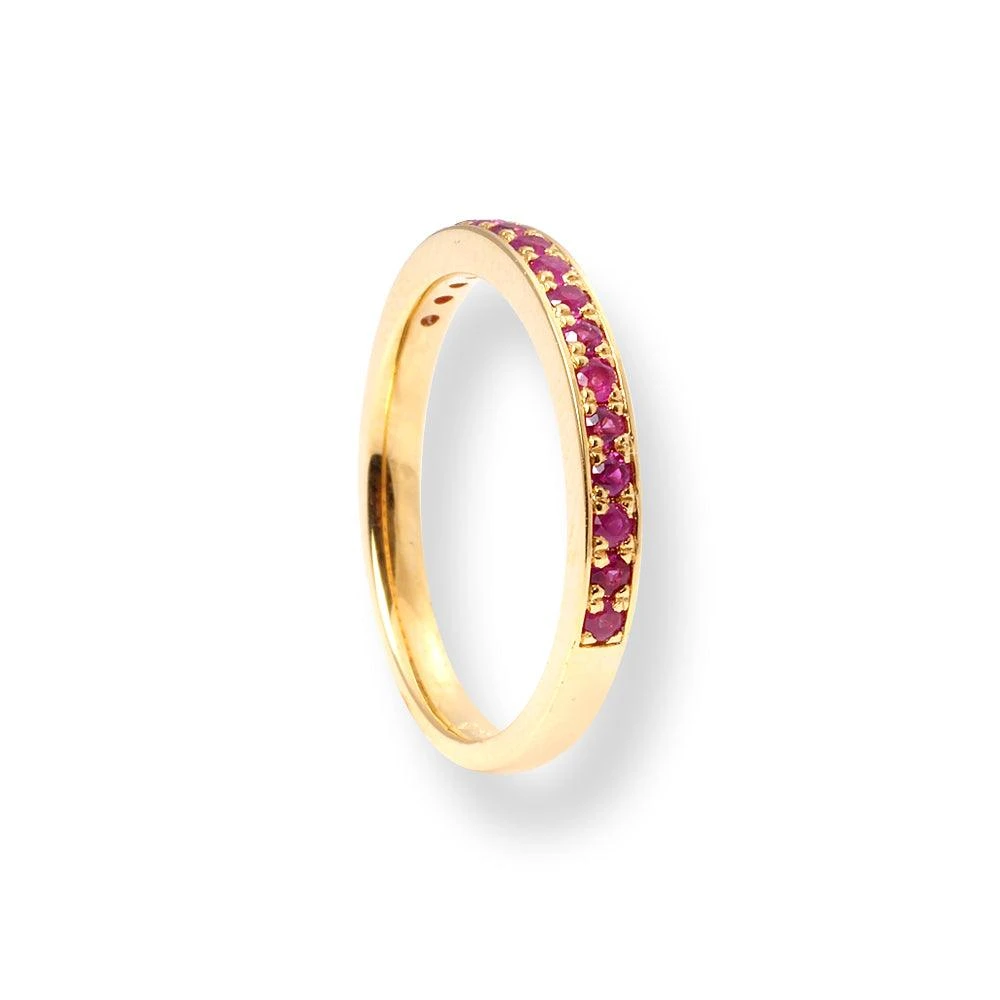 18ct Yellow Gold Ruby Half-Eternity Band LR-6694 5 18ct Yellow Gold Ruby Half-Eternity Band LR-6694 - Image 5
