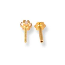 18ct Yellow Gold Screw Back Nose Stud With Cultured Pearl. -Shiny Jewelry Hub 18ctYellowGoldScrewBackNoseStudwithCulturedPearl 3mm 4mm NS 2530 a 3