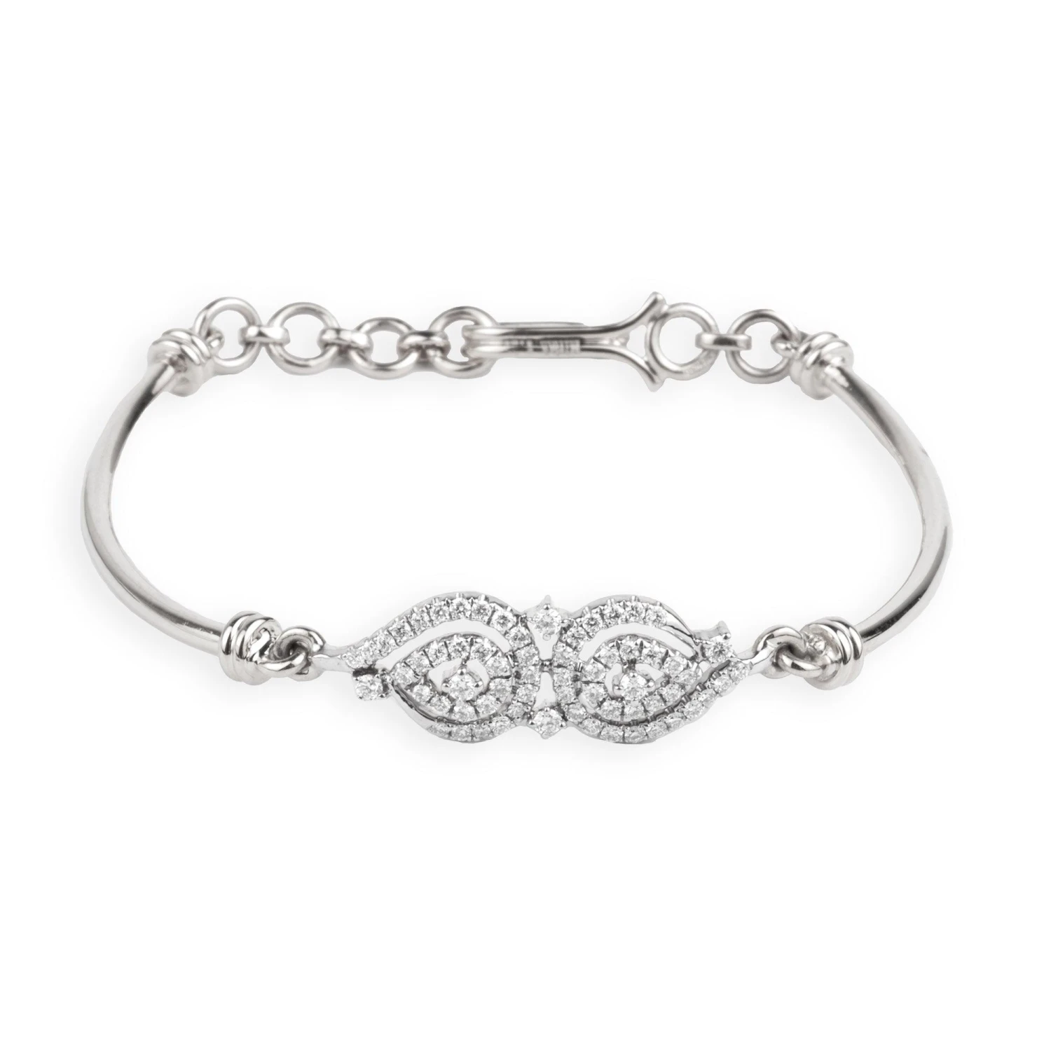 18ct Gold Diamond Adjustable Children's Bangle Bracelet - Enchanting Kids’ Diamond Bracelet - Image 2