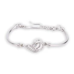 18ct White Gold Diamond Children's Bangle Bracelet - Elegant 18ct Gold Kids' Bracelet