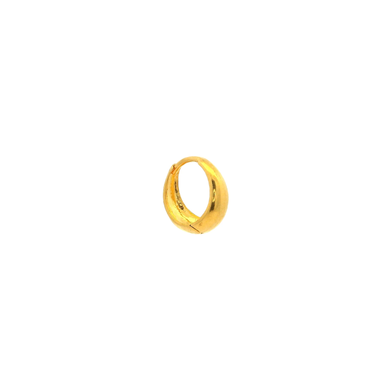 18ct Yellow Gold Huggie Piercing Hoop With Classic Plain Finish – Perfect For Any Occasion 2 18ct Yellow Gold Huggie Piercing Hoop With Classic Plain Finish – Perfect For Any Occasion - Image 2