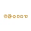 18ct Yellow Gold Screw Back Nose Stud With CZ & Cultured Pearl – Elegant & Secure Fit