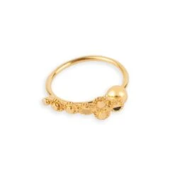 18ct Yellow Gold Nose Ring With Ball Closure NR-7585