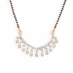 22ct Gold Adjustable Cubic Zirconia Mangal Sutra With Lobster Clasp (10.4g) TS8076