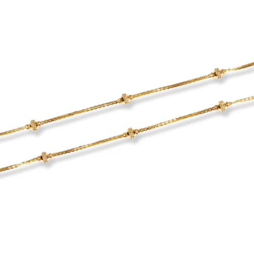 22ct Gold Box Chain With Diamond Cut Beads And Hook Clasp - Timeless Elegance 7 22ct Gold Box Chain With Diamond Cut Beads And Hook Clasp - Timeless Elegance -Shiny Jewelry Hub 22ct gold box chain with diamond cut beads and hook clasp 2 scaled