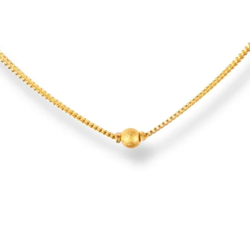 22ct Gold Box Chain With Sandblasted Beads And Lobster Clasp - Luxurious Gold Chain With Beads 10 22ct Gold Box Chain With Sandblasted Beads And Lobster Clasp - Luxurious Gold Chain With Beads -Shiny Jewelry Hub 22ct gold box chain with sandblasted beads and lobster clasp 3