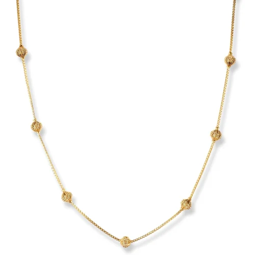 22ct Gold Chain With Diamond Cut Beads And Lobster Clasp - Stunning Gold Chain Gift