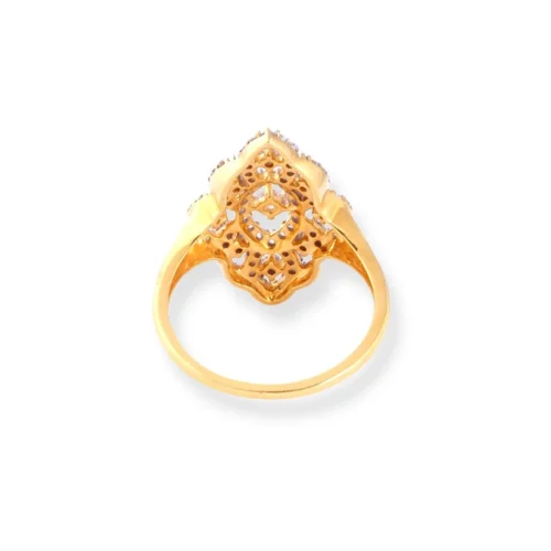 22ct Gold Dress Ring With Swarovski Zirconia Stones LR-7091 7 22ct Gold Dress Ring With Swarovski Zirconia Stones LR-7091 -Shiny Jewelry Hub 22ct gold dress ring with swarovski zirconia stones LR 7091 4