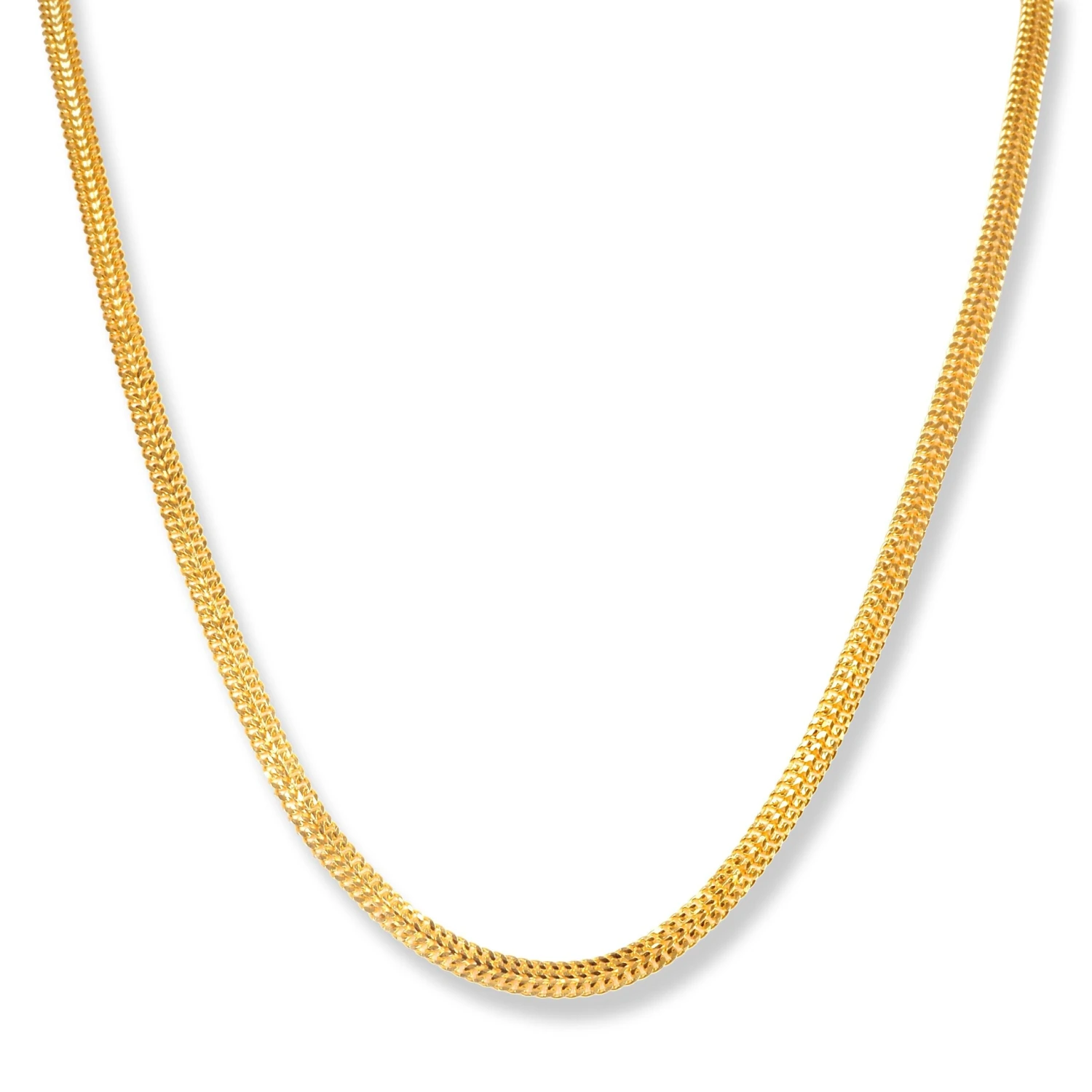 22ct Gold Flat Chain With S Clasp - Luxurious Gold Necklace 1 22ct Gold Flat Chain With S Clasp - Luxurious Gold Necklace