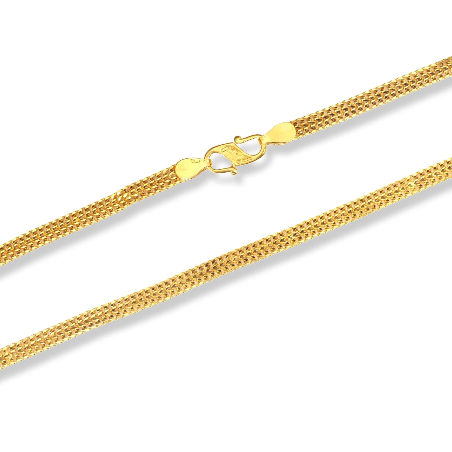 22ct Gold Flat Chain With S Clasp - Luxurious Gold Necklace 2 22ct Gold Flat Chain With S Clasp - Luxurious Gold Necklace - Image 2