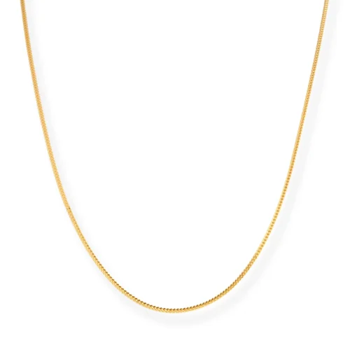 22ct Foxtail Chain – Indian Gold Necklace For Men & Women