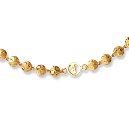 22ct Gold Long Beaded Mala Chain -Versatile Gold Mala Accessory -Shiny Jewelry Hub 22ct gold long beaded mala chain 43g4 scaled