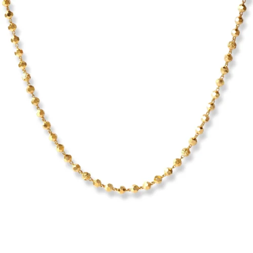 22ct Gold Long Beaded Mala Chain - Timeless Gold Beaded Necklace