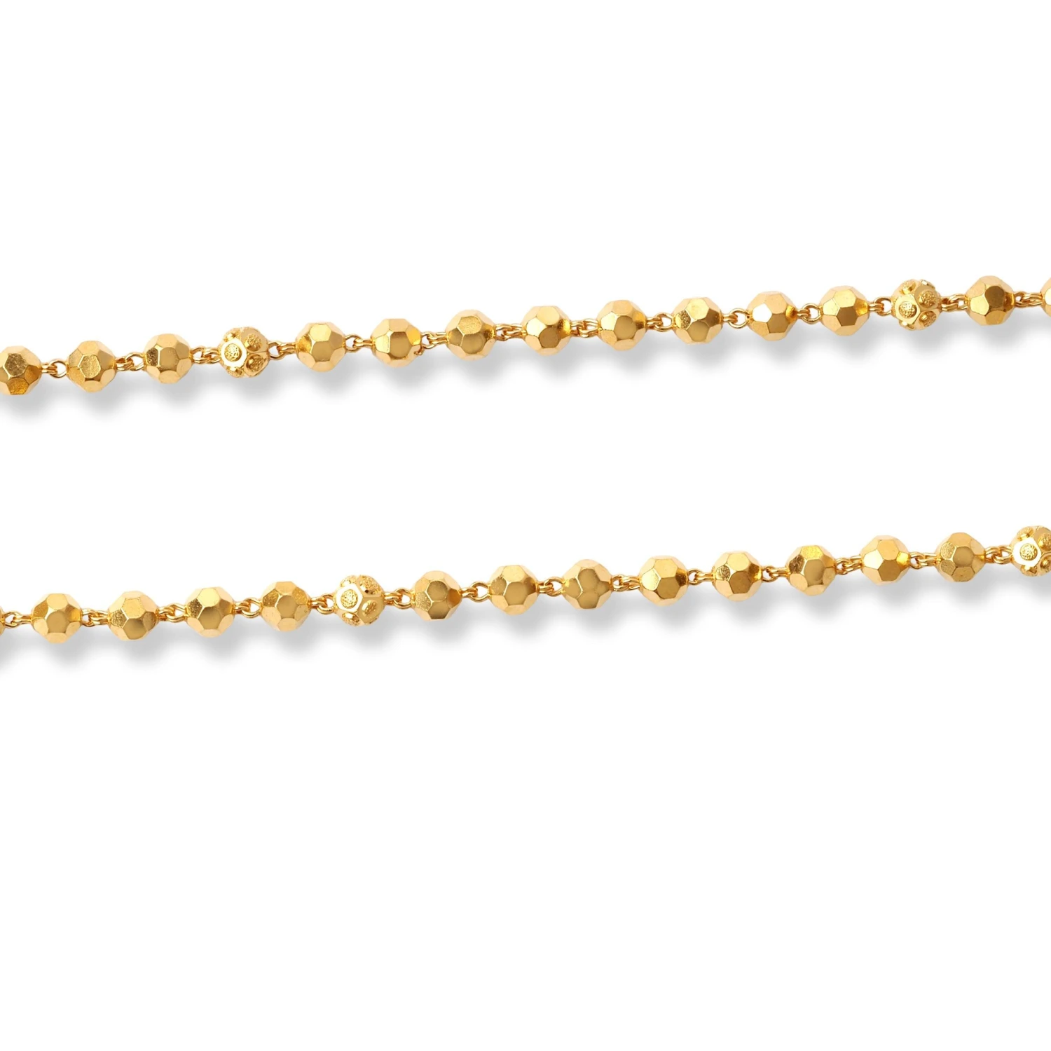22ct Gold Long Beaded Mala Chain - Timeless Gold Beaded Necklace 2 22ct Gold Long Beaded Mala Chain - Timeless Gold Beaded Necklace - Image 2