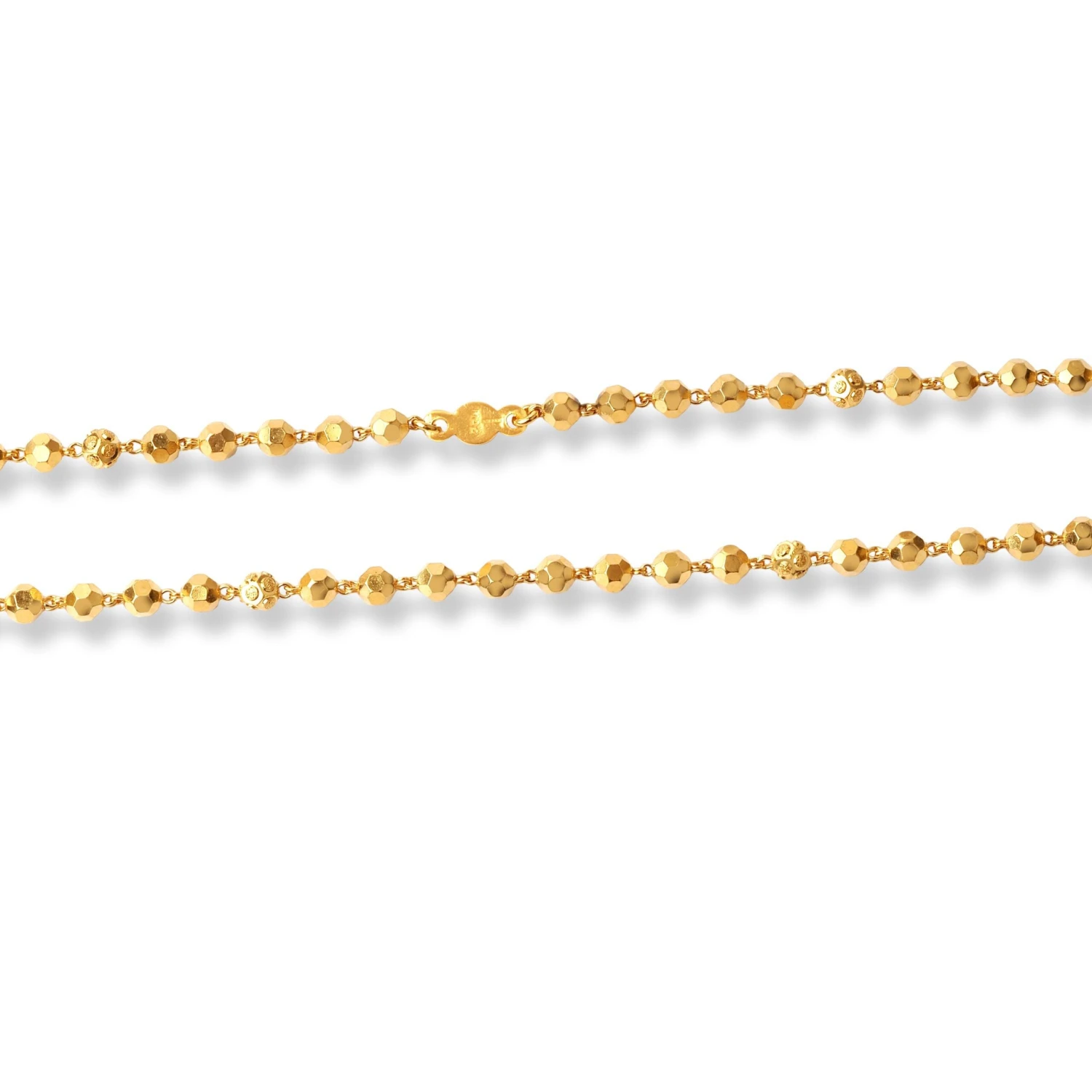 22ct Gold Long Beaded Mala Chain - Timeless Gold Beaded Necklace 3 22ct Gold Long Beaded Mala Chain - Timeless Gold Beaded Necklace - Image 3