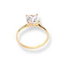 22ct Gold Solitaire Ring With Cushion Shaped Cubic Zirconia Stone LR-7005 7 22ct Gold Solitaire Ring With Cushion Shaped Cubic Zirconia Stone LR-7005 -Shiny Jewelry Hub 22ct gold ring with cushion shaped cubic zirconia stone 2
