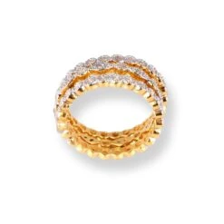 22ct Gold Set Of 3 Stacking Eternity Rings With Swarovski Zirconia Stones LR-6615 10 22ct Gold Set Of 3 Stacking Eternity Rings With Swarovski Zirconia Stones LR-6615 -Shiny Jewelry Hub 22ct gold set of 3 stacking eternity rings with swarovski zirconia stones 6