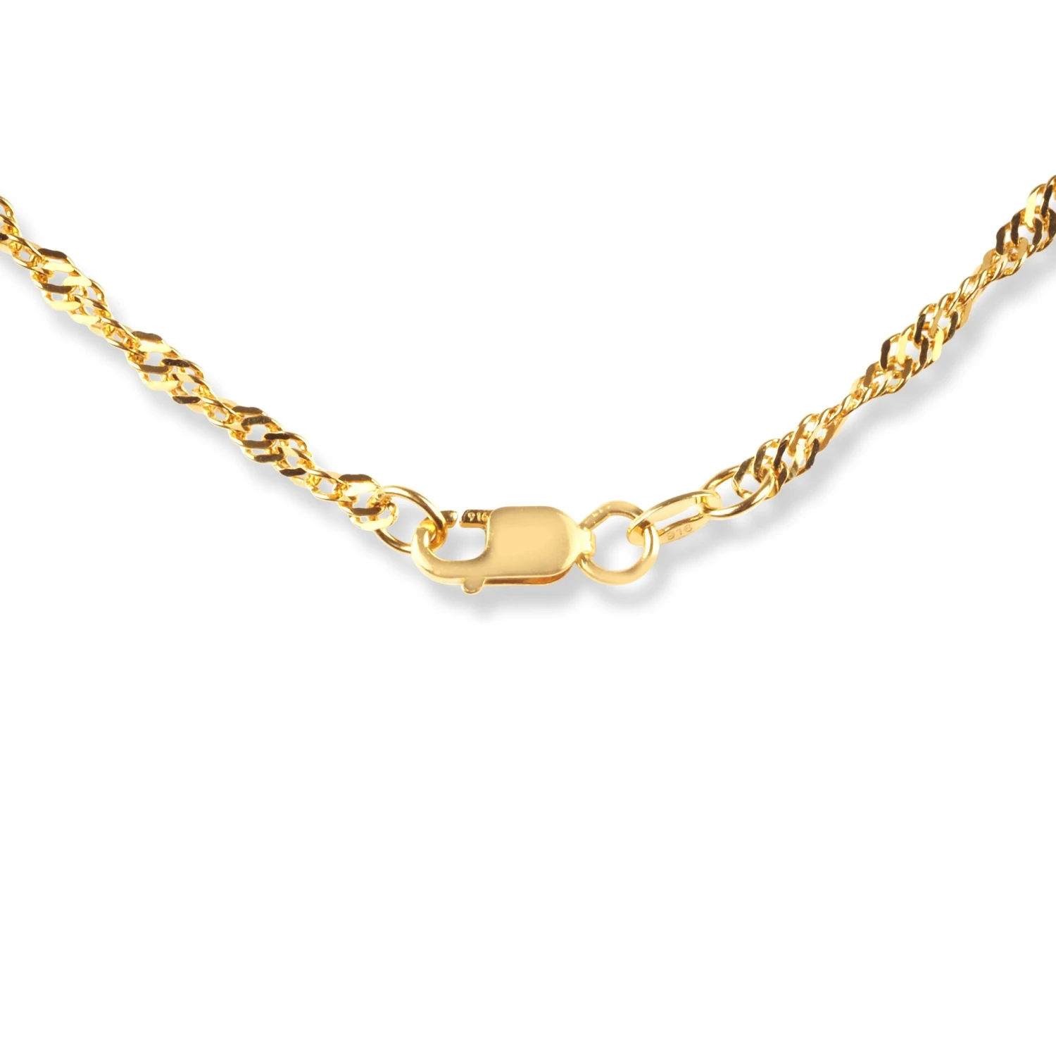 22ct Gold Set With Cubic Zirconia Stones (Pendant + Chain + Stud Earrings) 5 22ct Gold Set With Cubic Zirconia Stones (Pendant + Chain + Stud Earrings) - Image 5